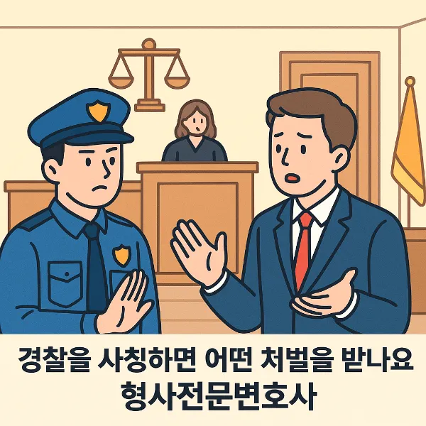 경찰사칭죄,  형사전문변호사